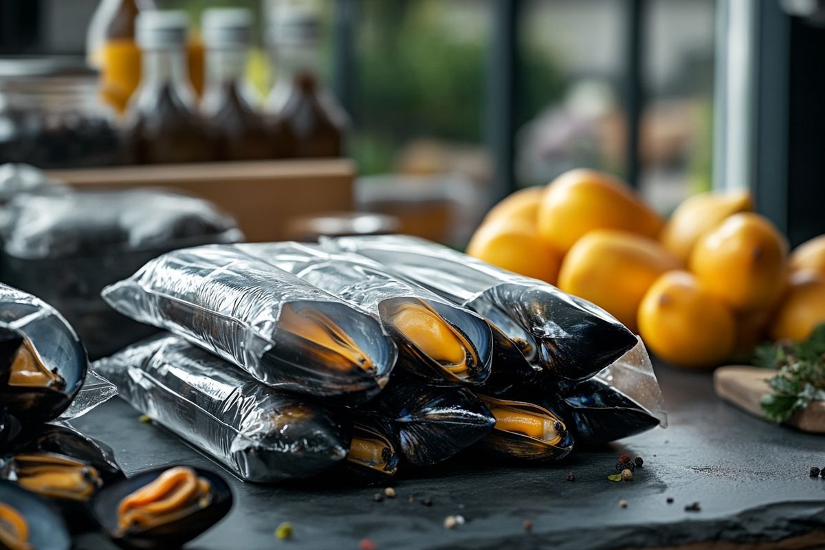 Les étapes pour congeler les moules sous vide