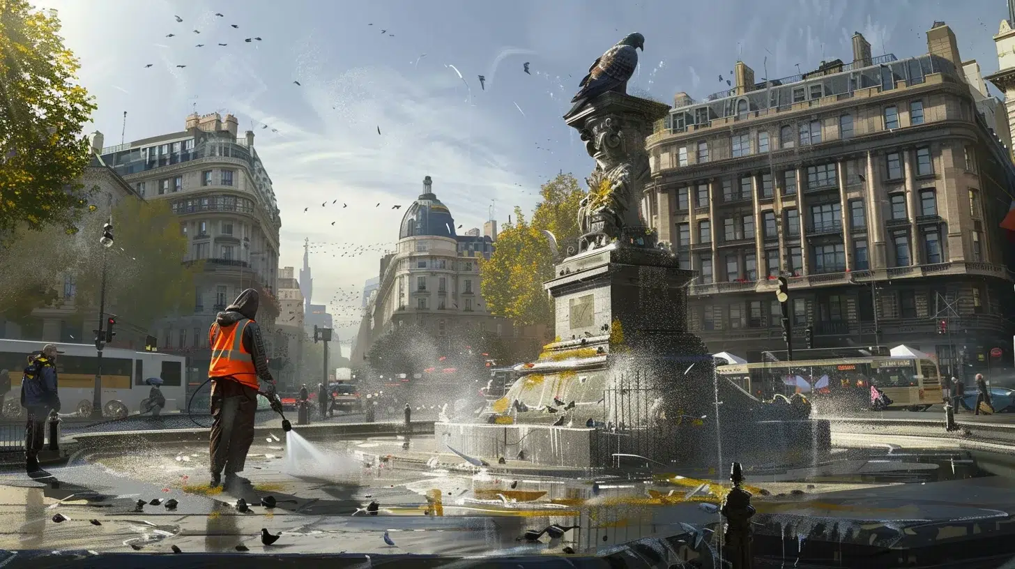 Tactiques pour éliminer fientes pigeons monuments urbains