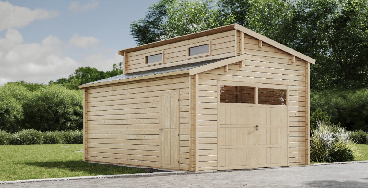 garage préfabriqué en bois